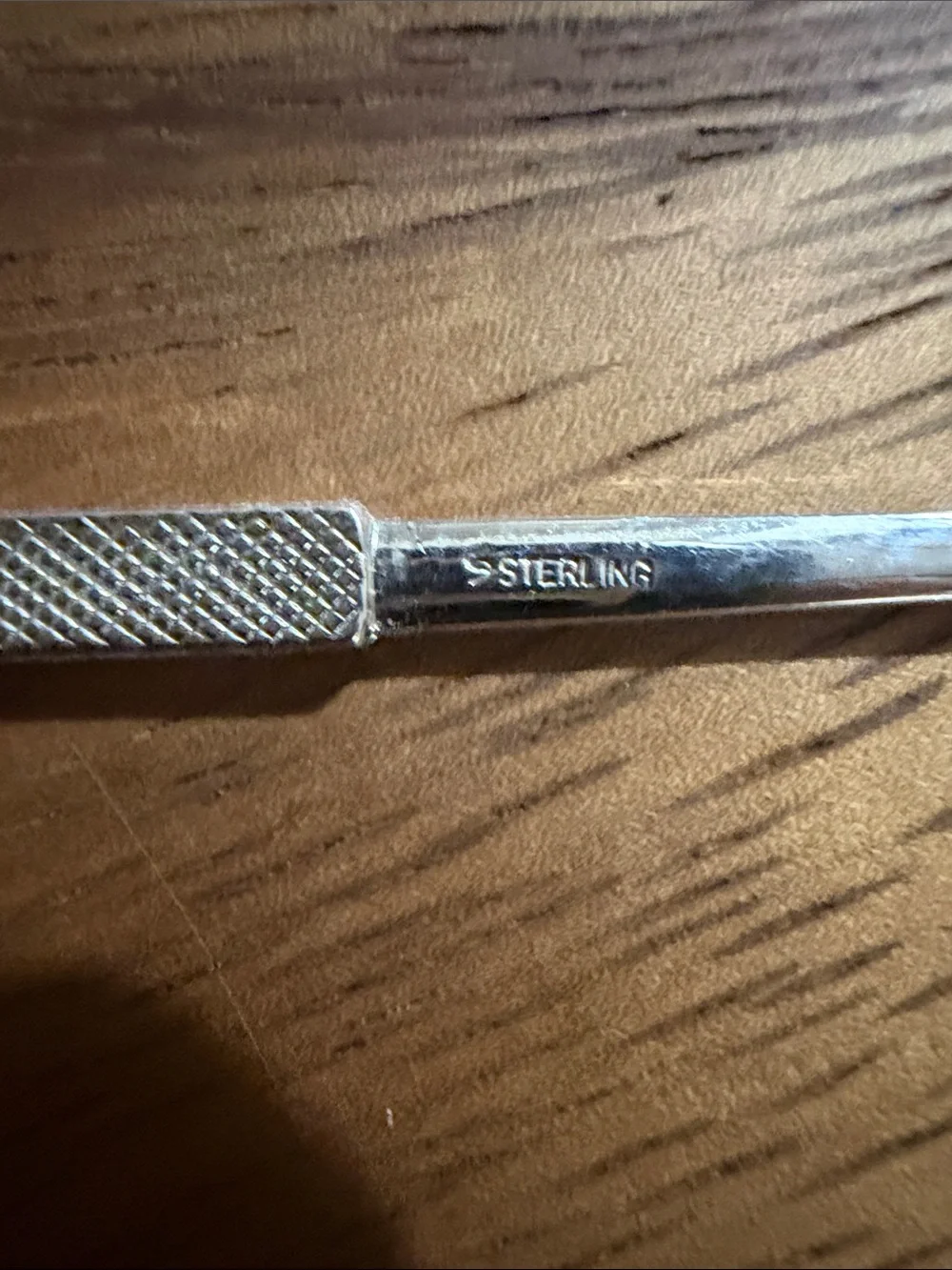 Sterling silver toothpick with black Protective Pouch